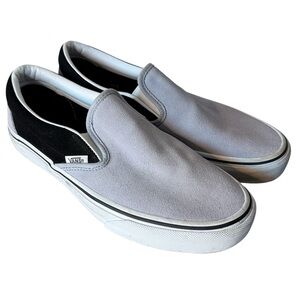VANS Suede Slip On Sneakers Pro Off The Wall Grey Black Size 8
